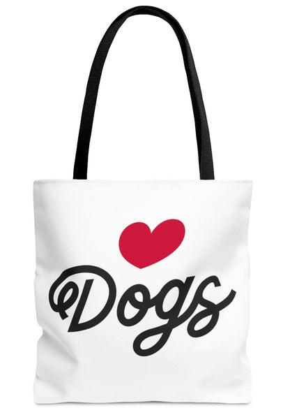 Love Dogs Script Tote Bag