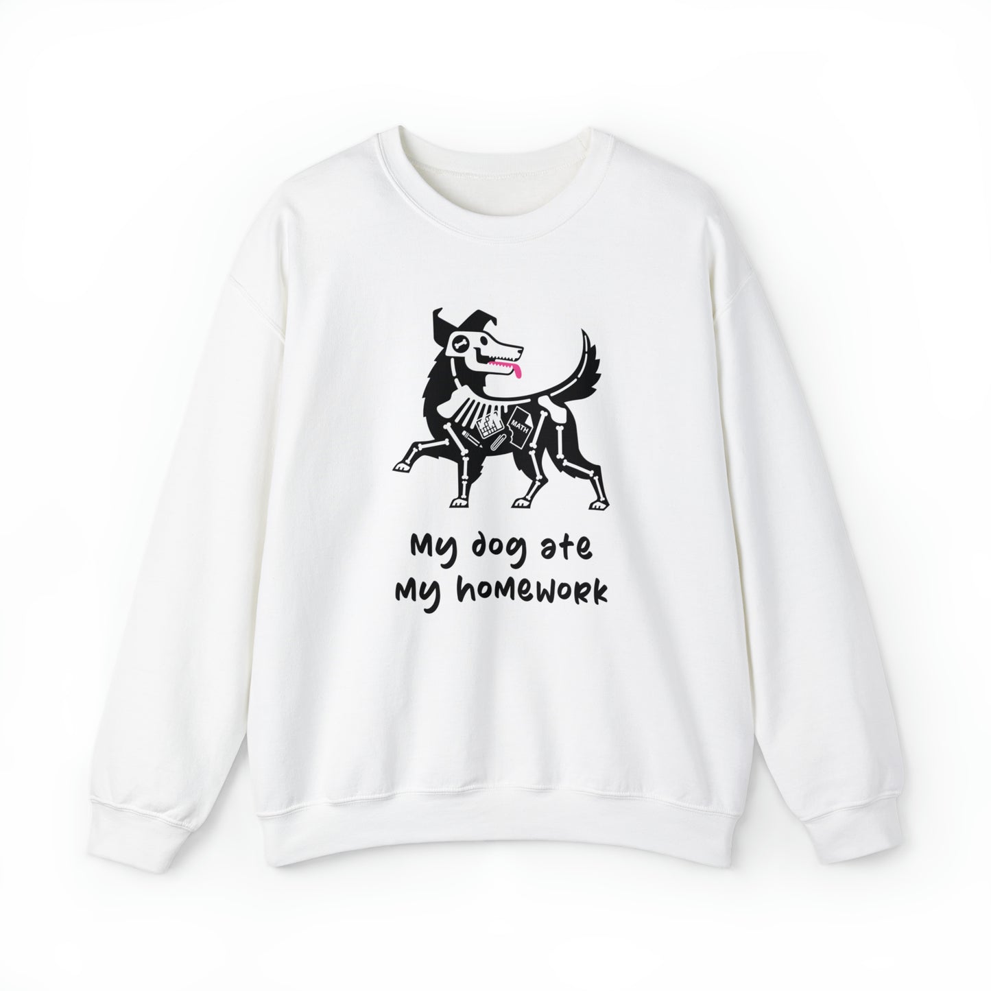 Dog Ate My Homework Women's Heavy Blend Crewneck Sweatshirt