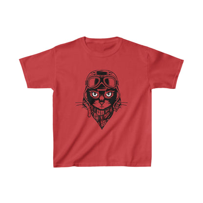 Motorcycle Cat Kid’s Heavy Cotton Graphic Tee