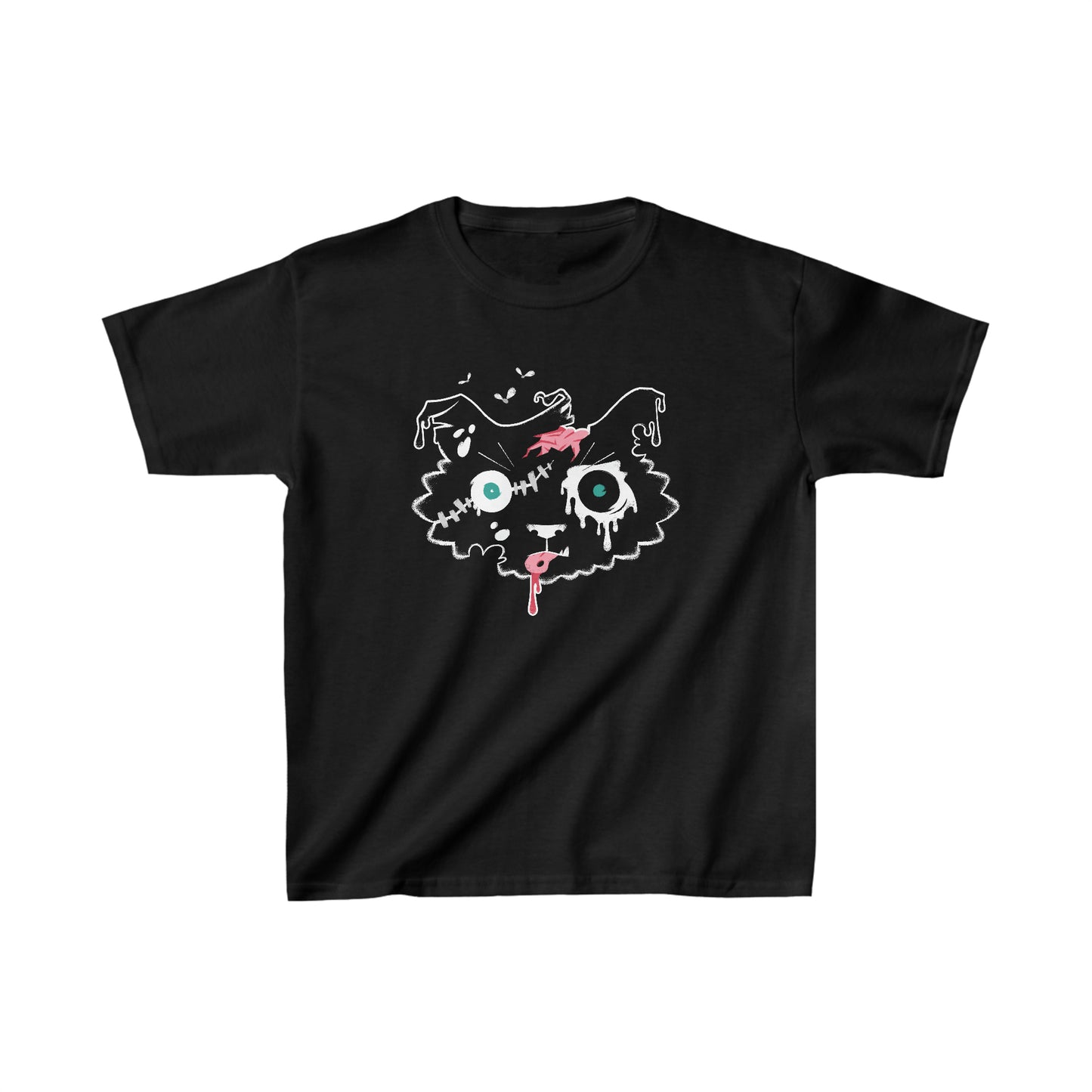 Zombie Cat Kid's Heavy Cotton Tee