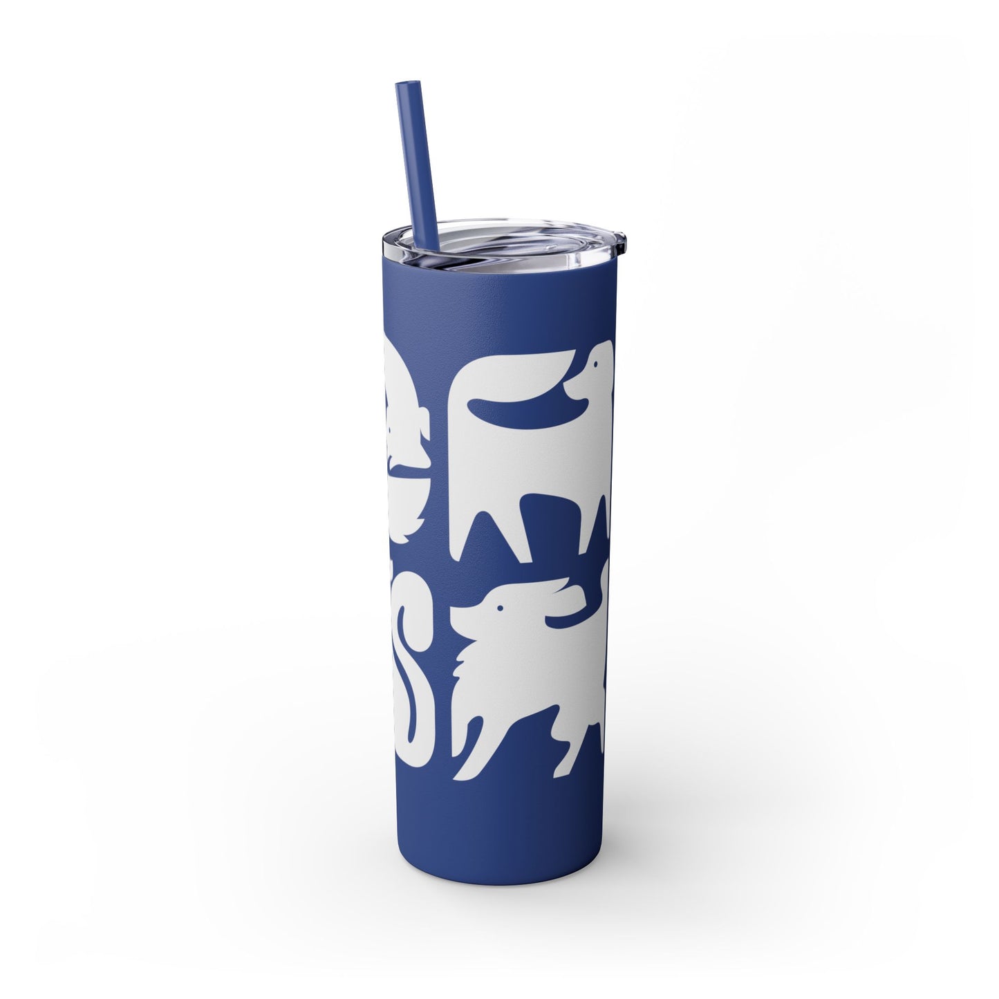 Graphic Dogs Skinny Tumbler with Straw, 20oz