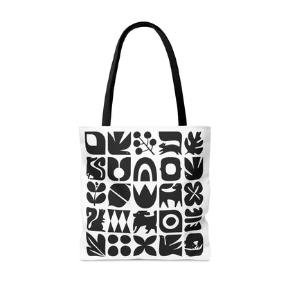 Graphic Dogs and Squirrels Tote Bag