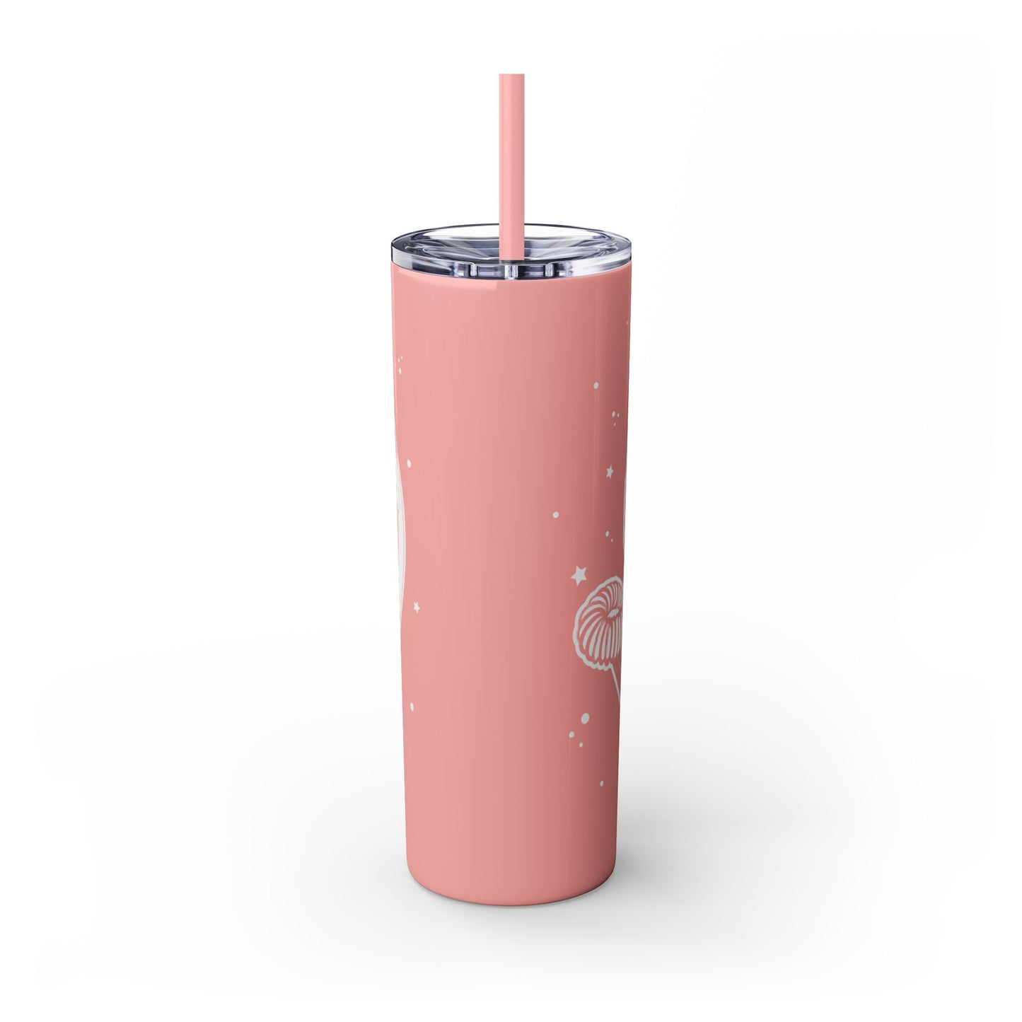 Space Cat Skinny Tumbler with Straw, 20oz