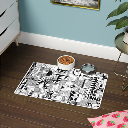 Pattern #1 Pet Food Mat (12x18)