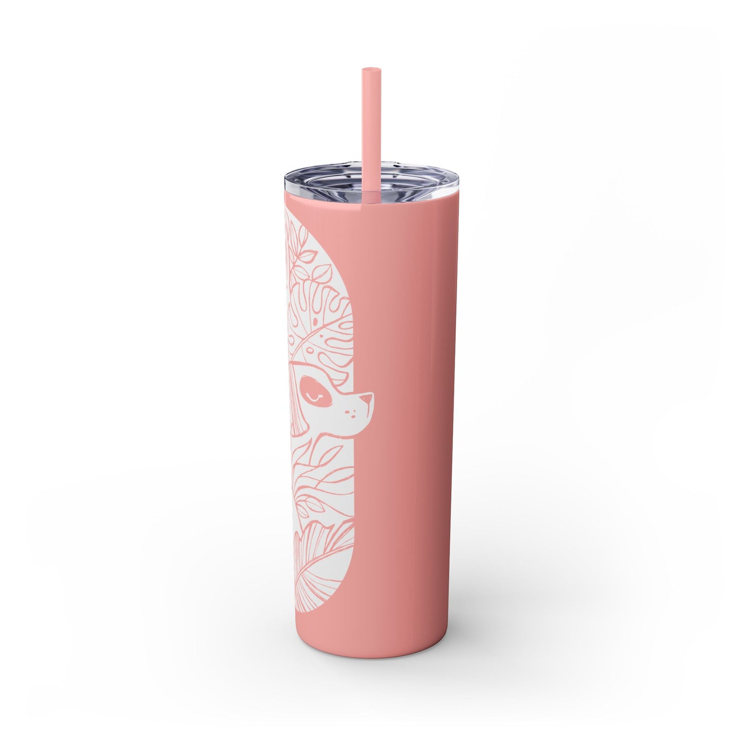 Jungle Dogs Skinny Tumbler with Straw, 20oz