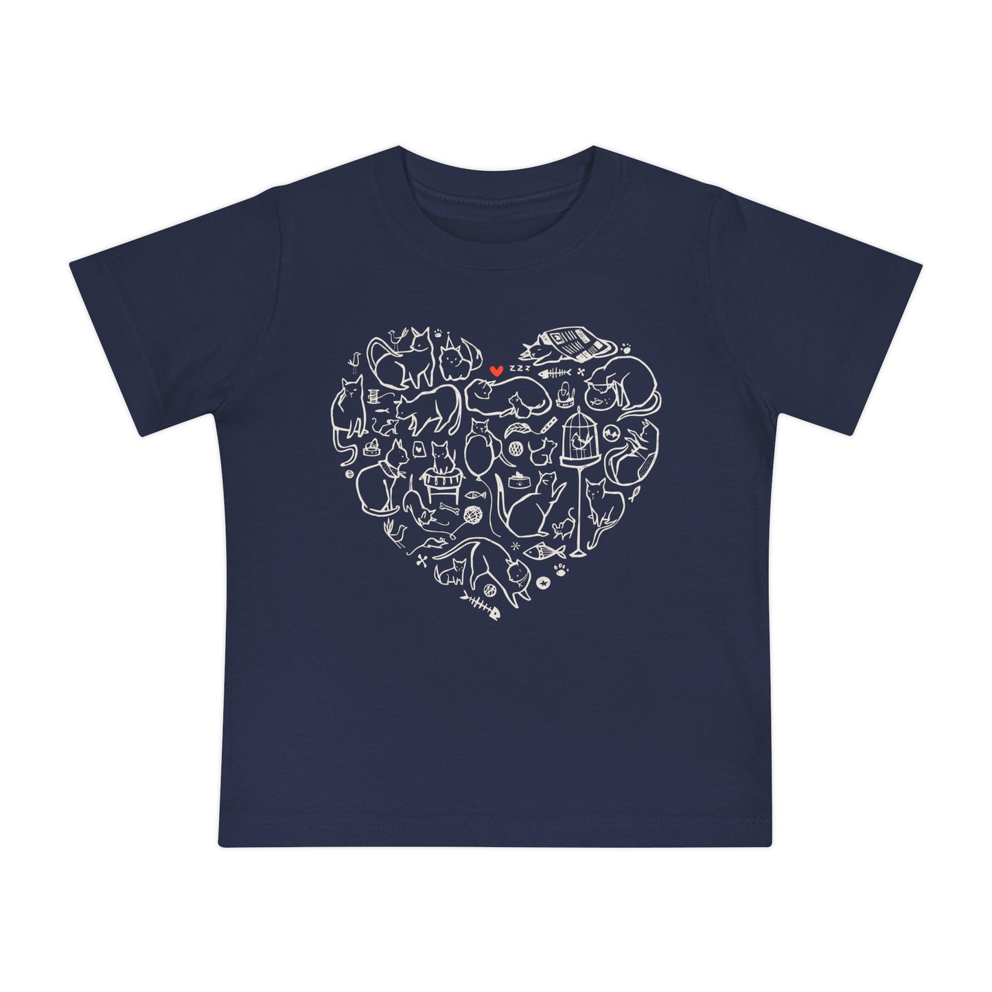 Cat Heart Baby Graphic Tee