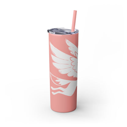 Angel Dog Skinny Tumbler with Straw, 20oz