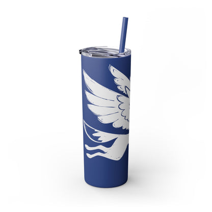 Angel Dog Skinny Tumbler with Straw, 20oz