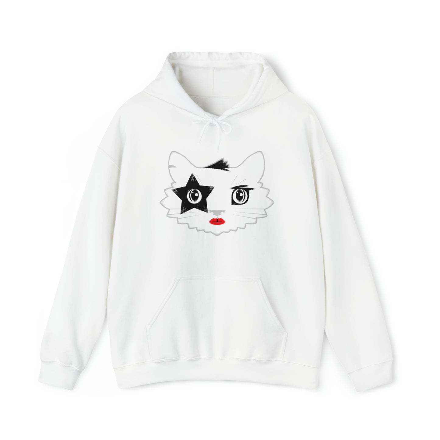 Rock 'n' Roll Cat Men's Hooded Sweatshirt