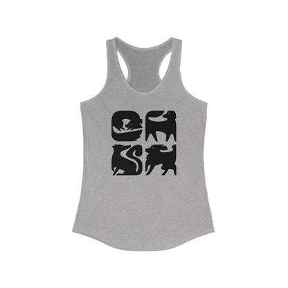 Dogs Graphic Women's Racerback Tank Top