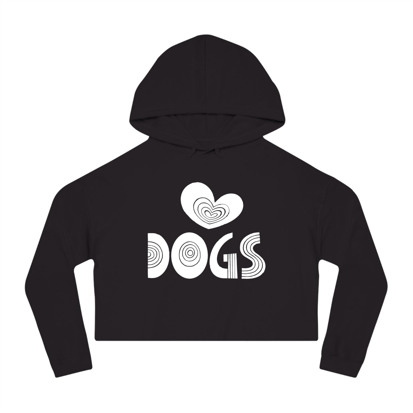 Love Dogs Women’s Cropped Hooded Sweatshirt