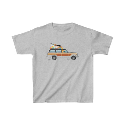 Jeep Wagoneer Camping Dog Kid's Heavy Cotton Tee