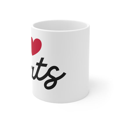 Love Cats Script 11oz White Mug