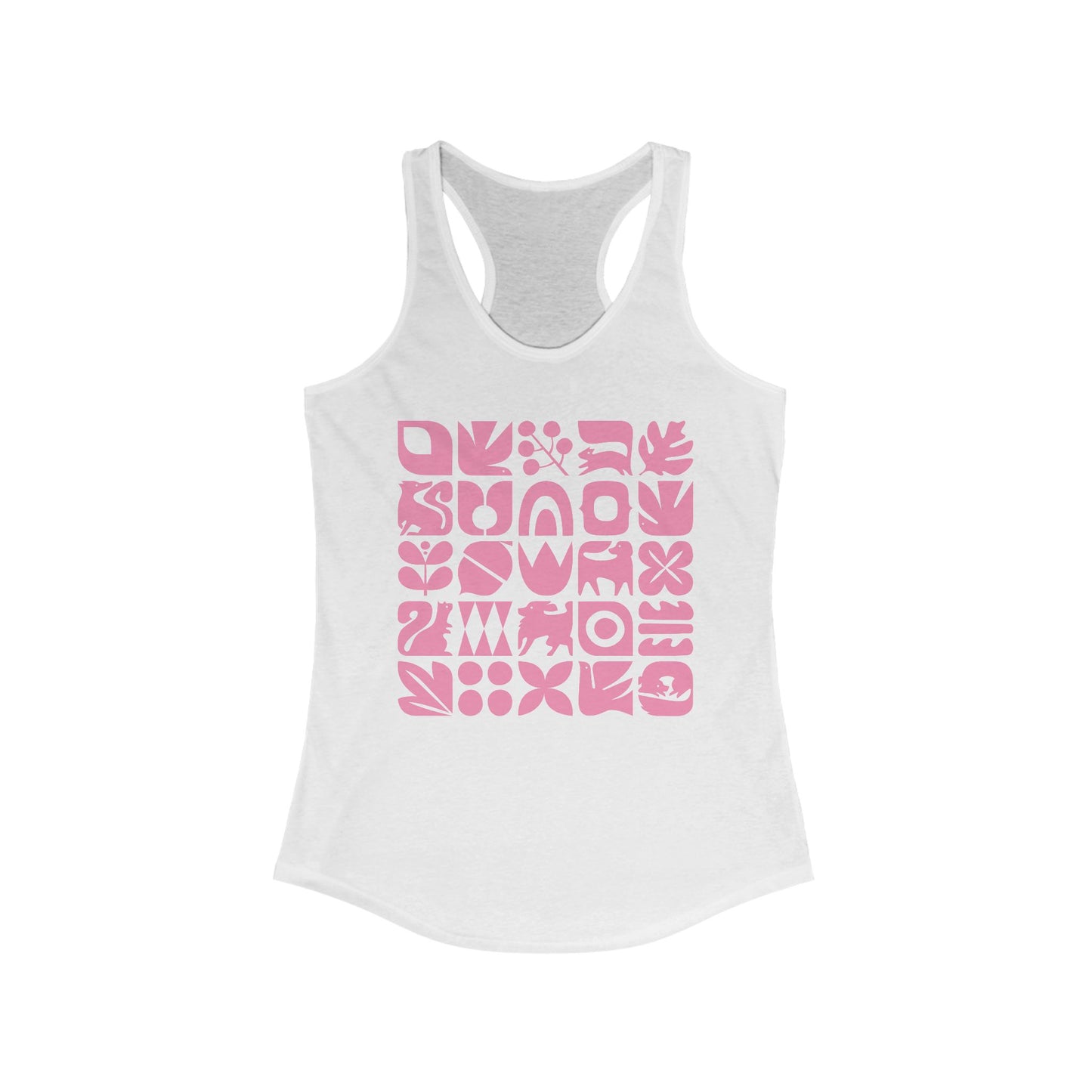Dogs and Squirrels Graphic Women's Racerback Tank Top
