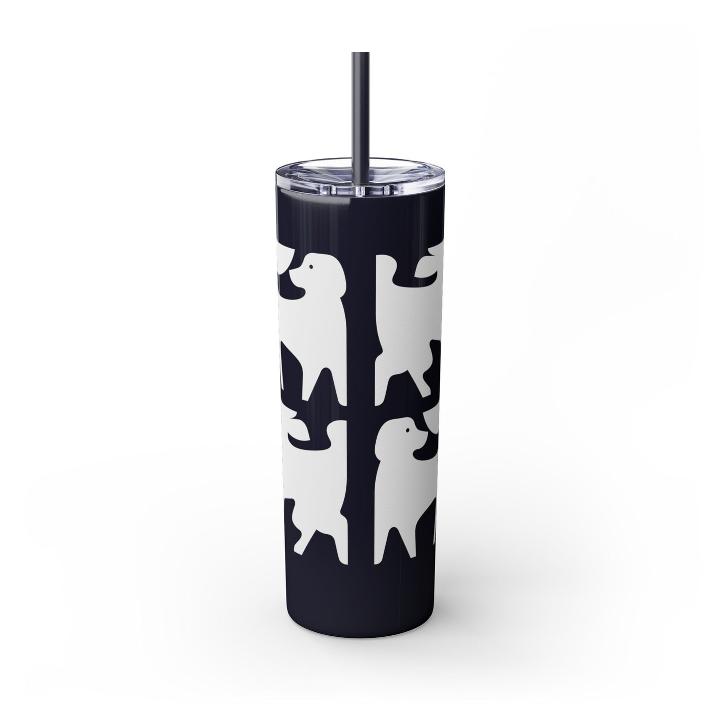 Graphic Dogs Skinny Tumbler with Straw, 20oz