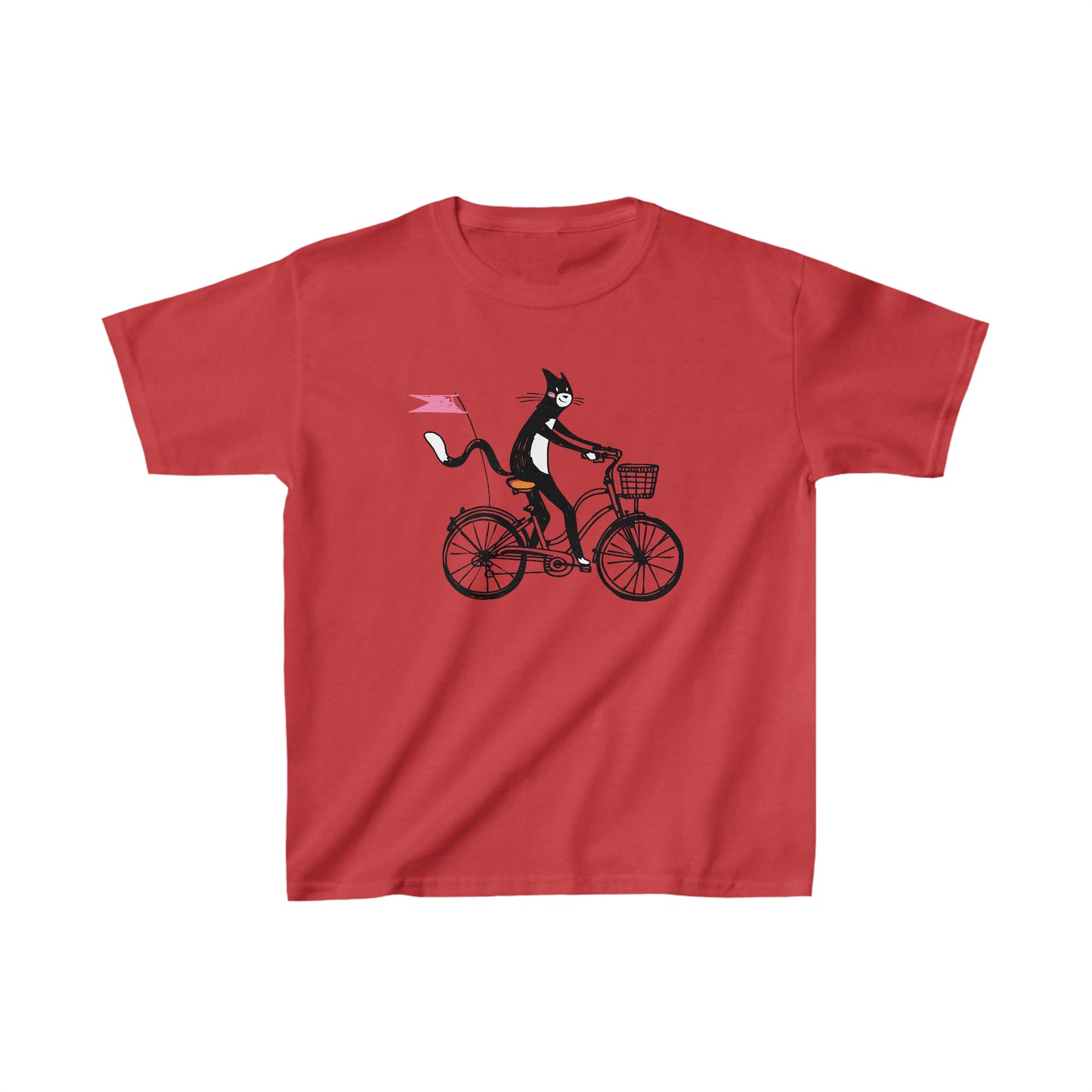 Bicycle Cat Kid’s Heavy Cotton Graphic Tee