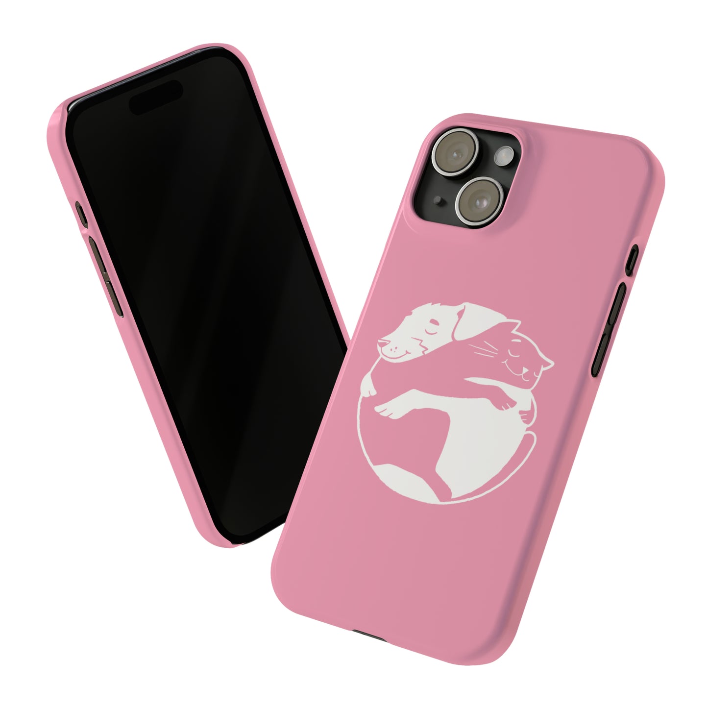 Dog & Cat Hugging iPhone Case