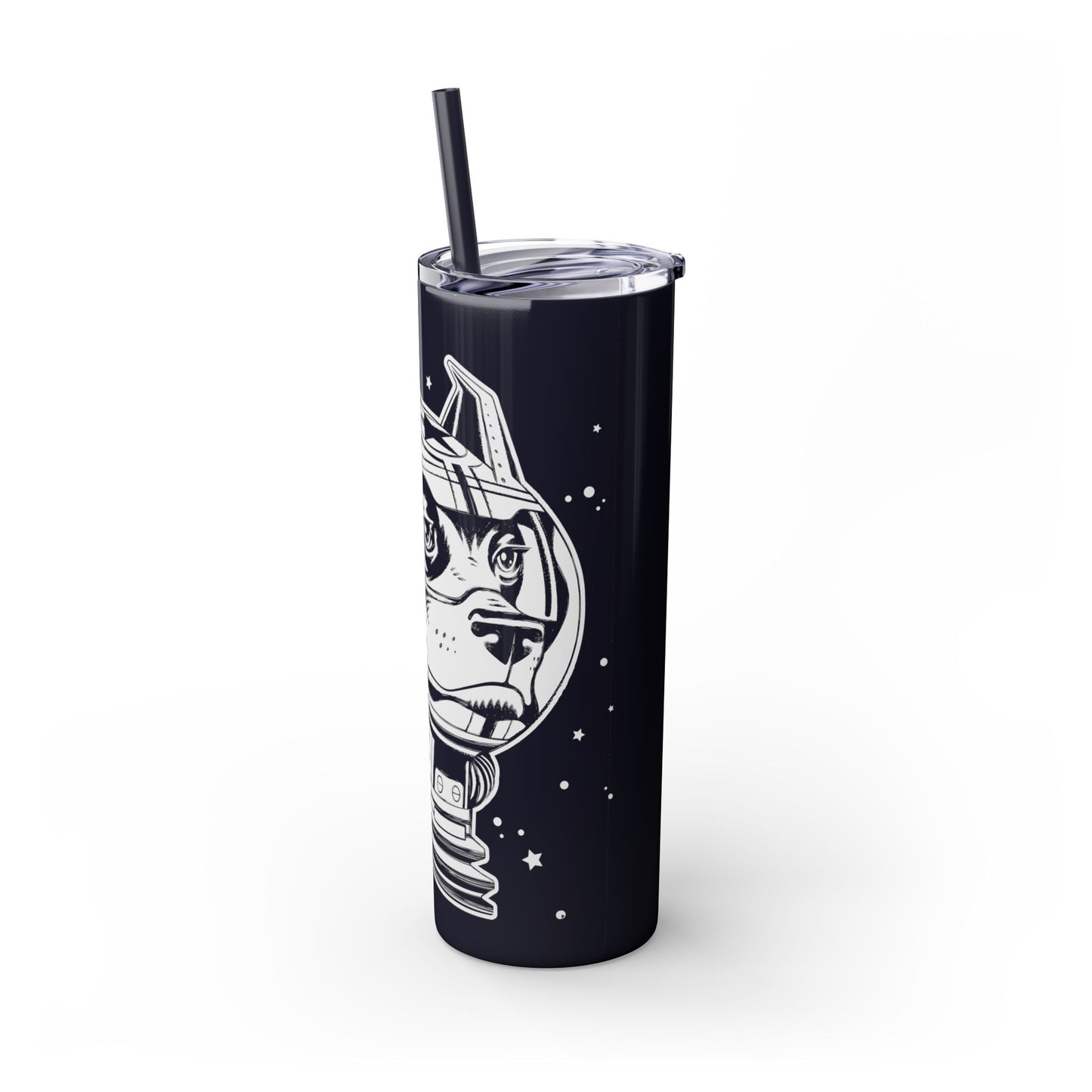 Space Dog Skinny Tumbler with Straw, 20oz