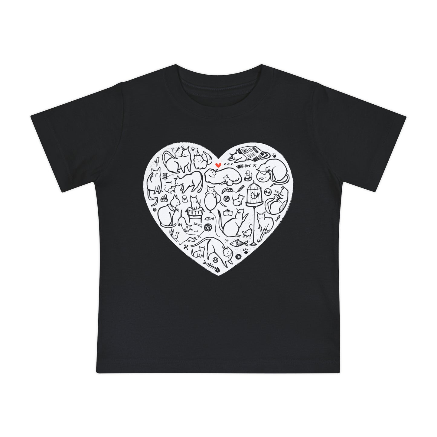 Cat Heart Baby Graphic Tee