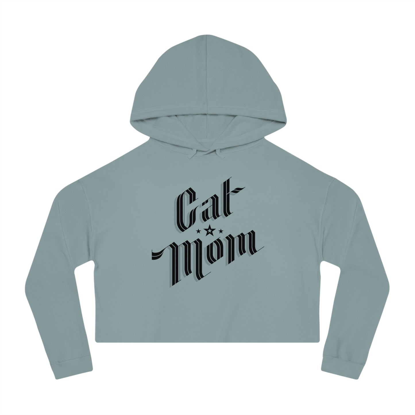 Cat Mom Women’s Cropped Hooded Sweatshirt