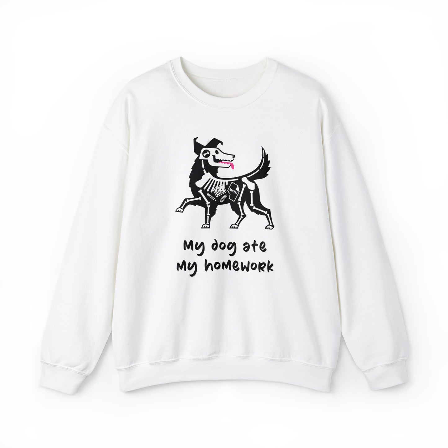 Dog Ate My Homework Men's Heavy Blend Crewneck Sweatshirt