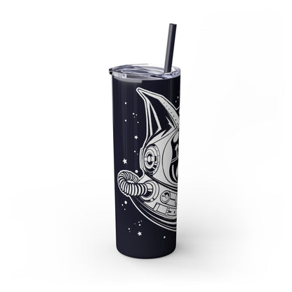 Space Dog Skinny Tumbler with Straw, 20oz