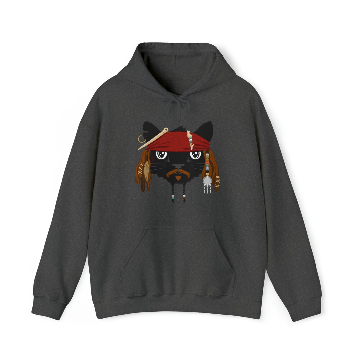 Pirate Cat Men's Hooded Sweatshirt