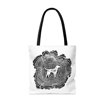 Dogwood on White Tote Bag