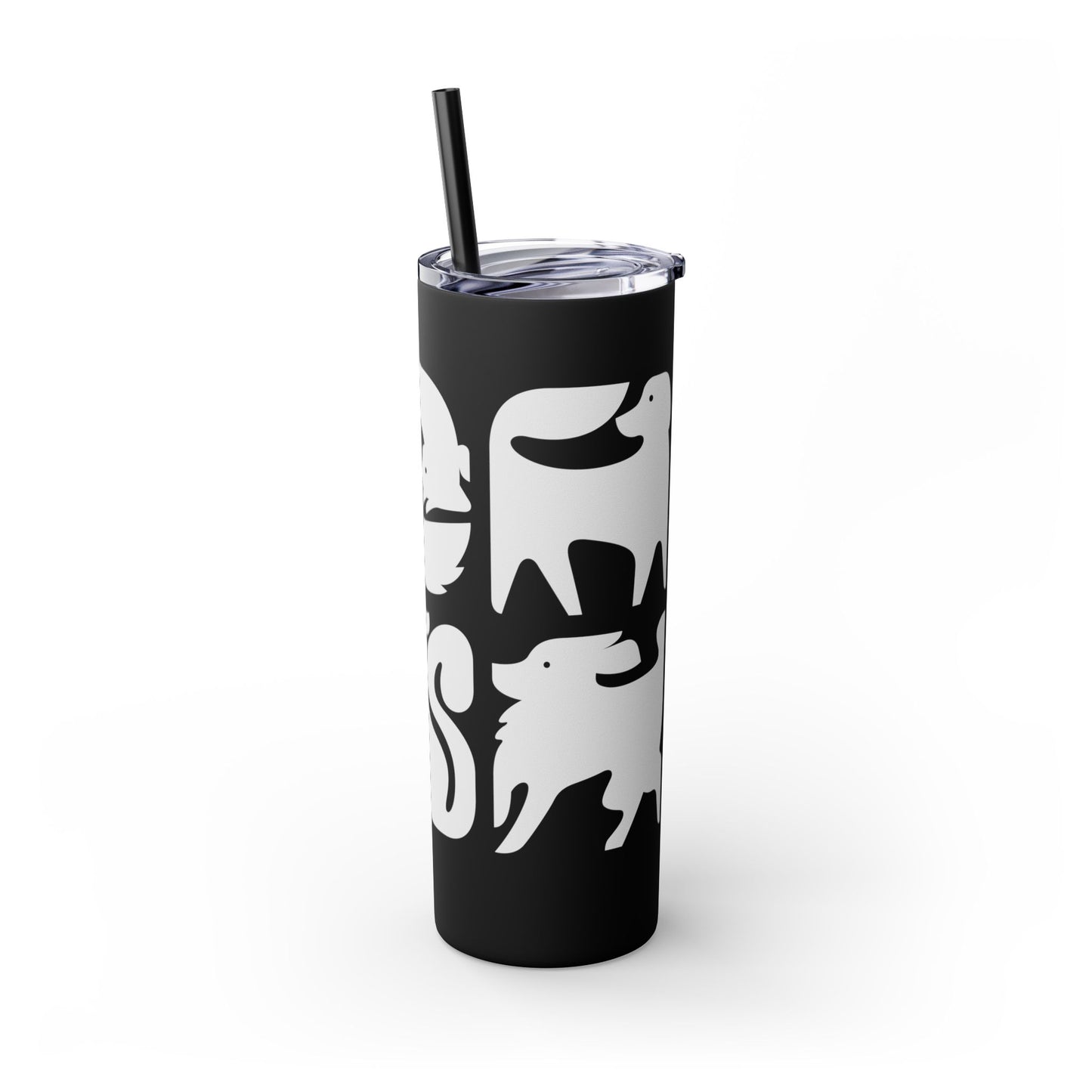 Graphic Dogs Skinny Tumbler with Straw, 20oz