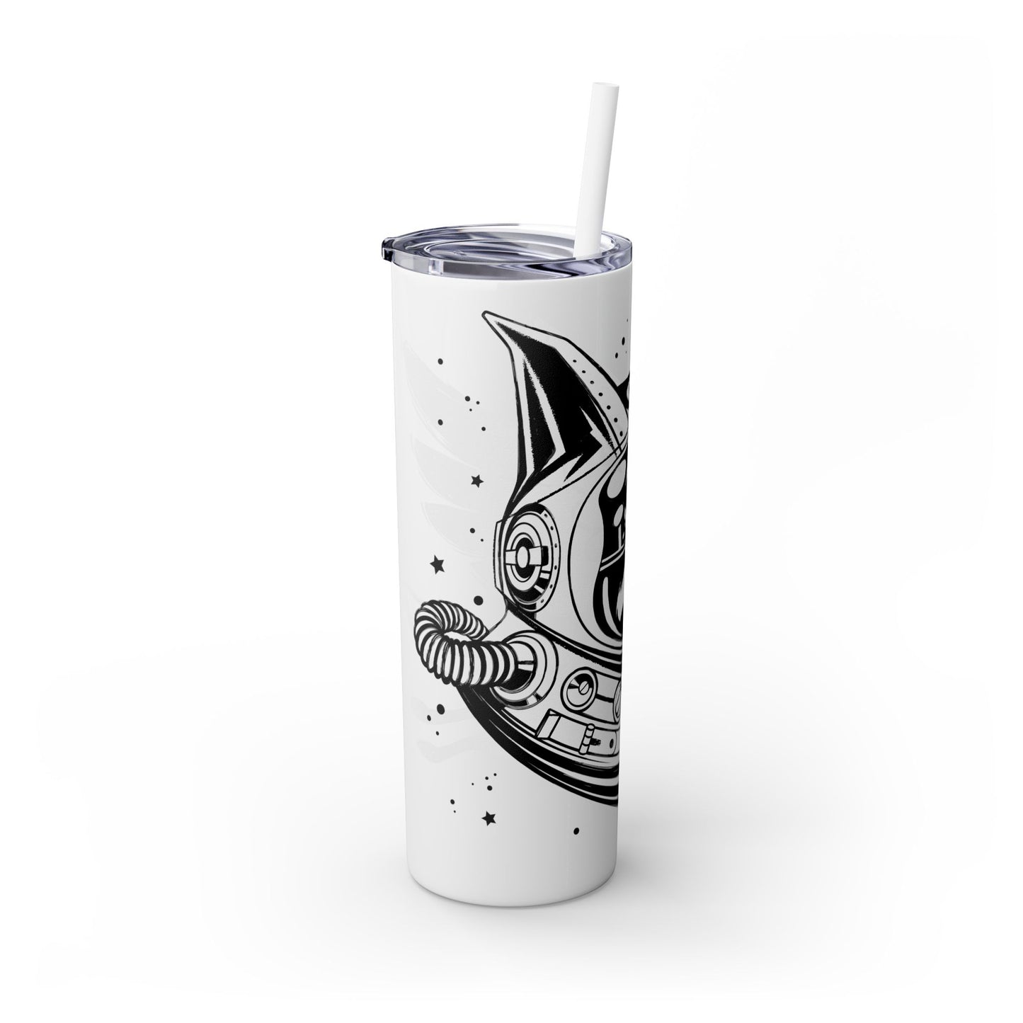 Space Dog Skinny Tumbler with Straw, 20oz