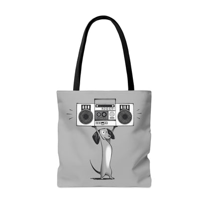 Boombox Dog Tote Bag