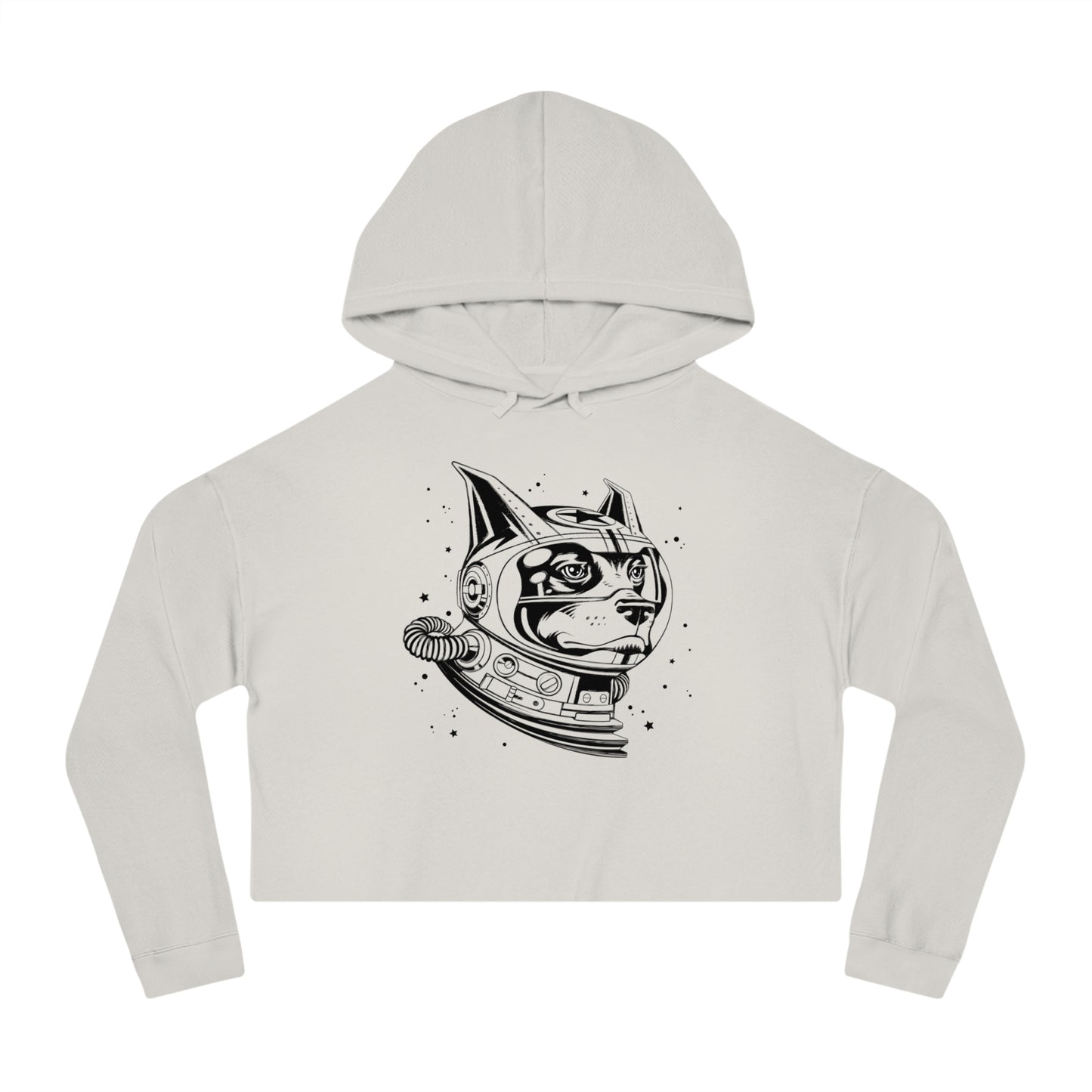 Space Dog Women’s Cropped Hooded Sweatshirt