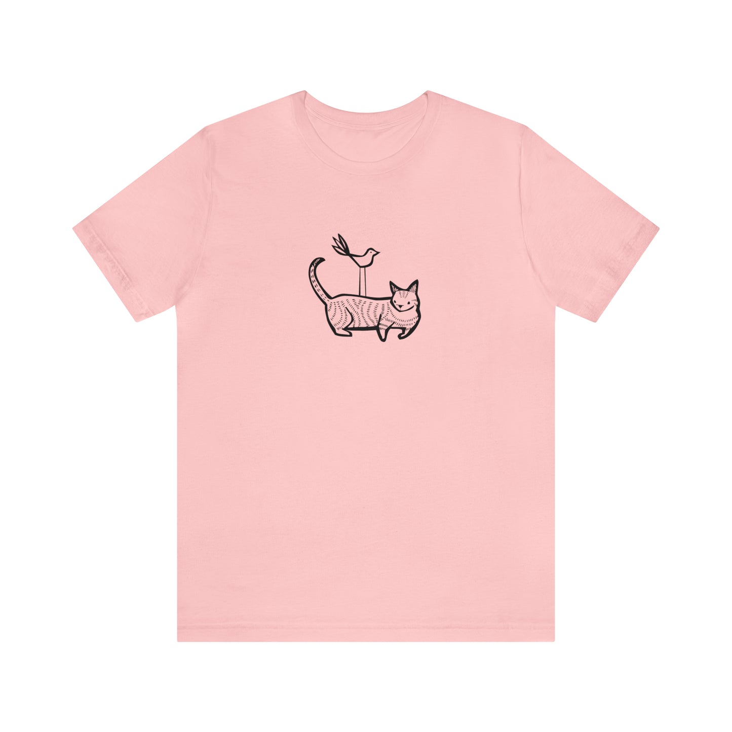 Cat & Bird Friends Women's Graphic Tee