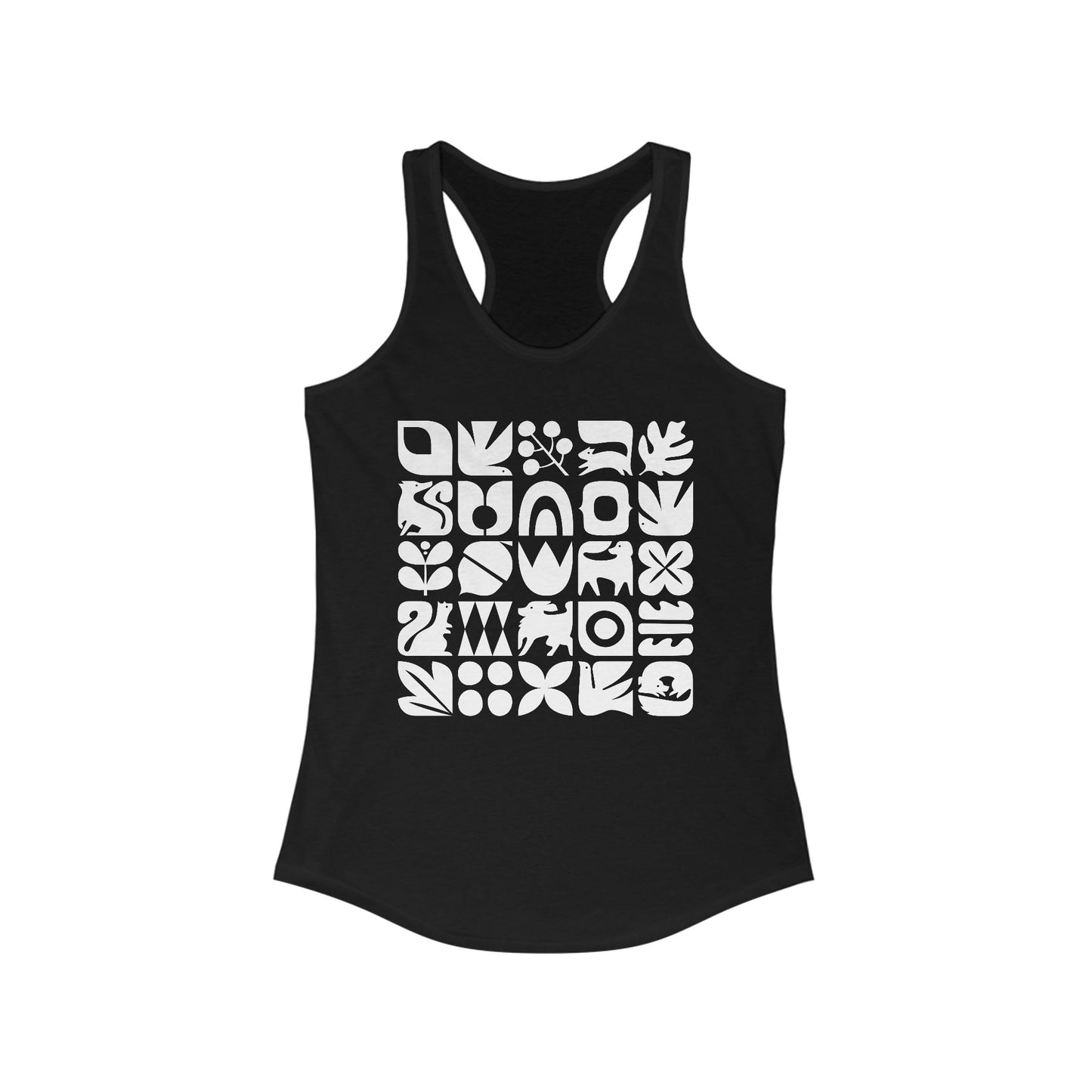 Dogs and Squirrels Graphic Women's Racerback Tank Top