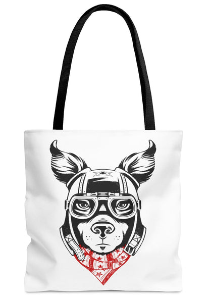 Motorcycle Dog Tote Bag
