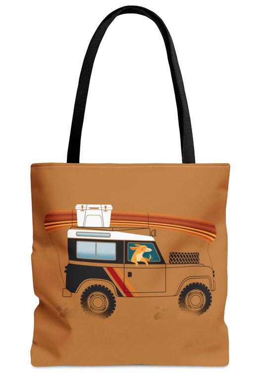 Camping Canoe Dog Tote Bag