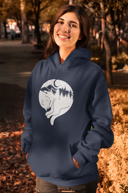 Sleeping Cat Women's Hooded Sweatshirt