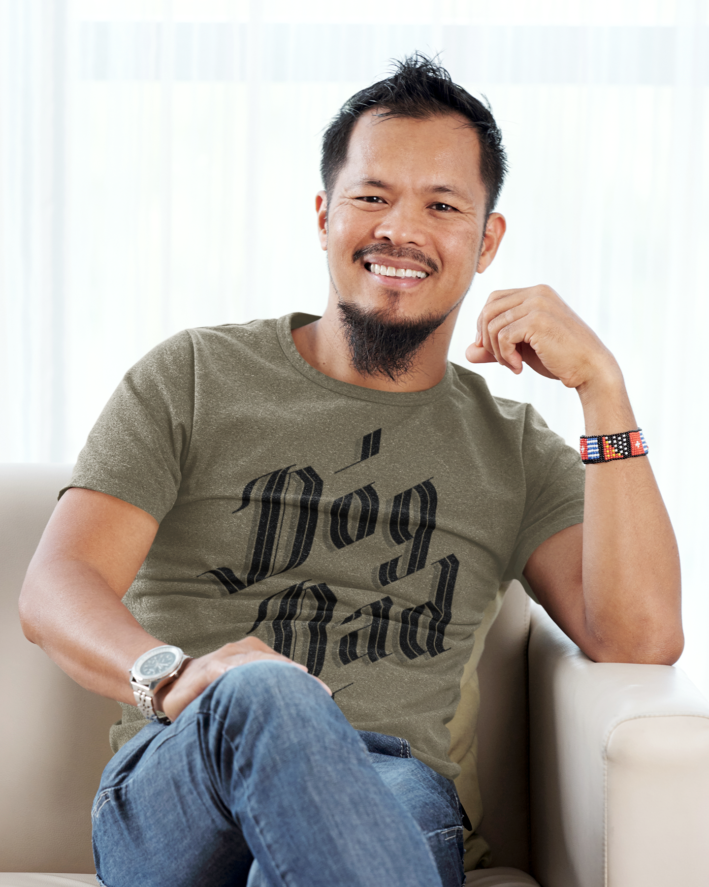 Sophisticated Dog Dad Men's Graphic Tee