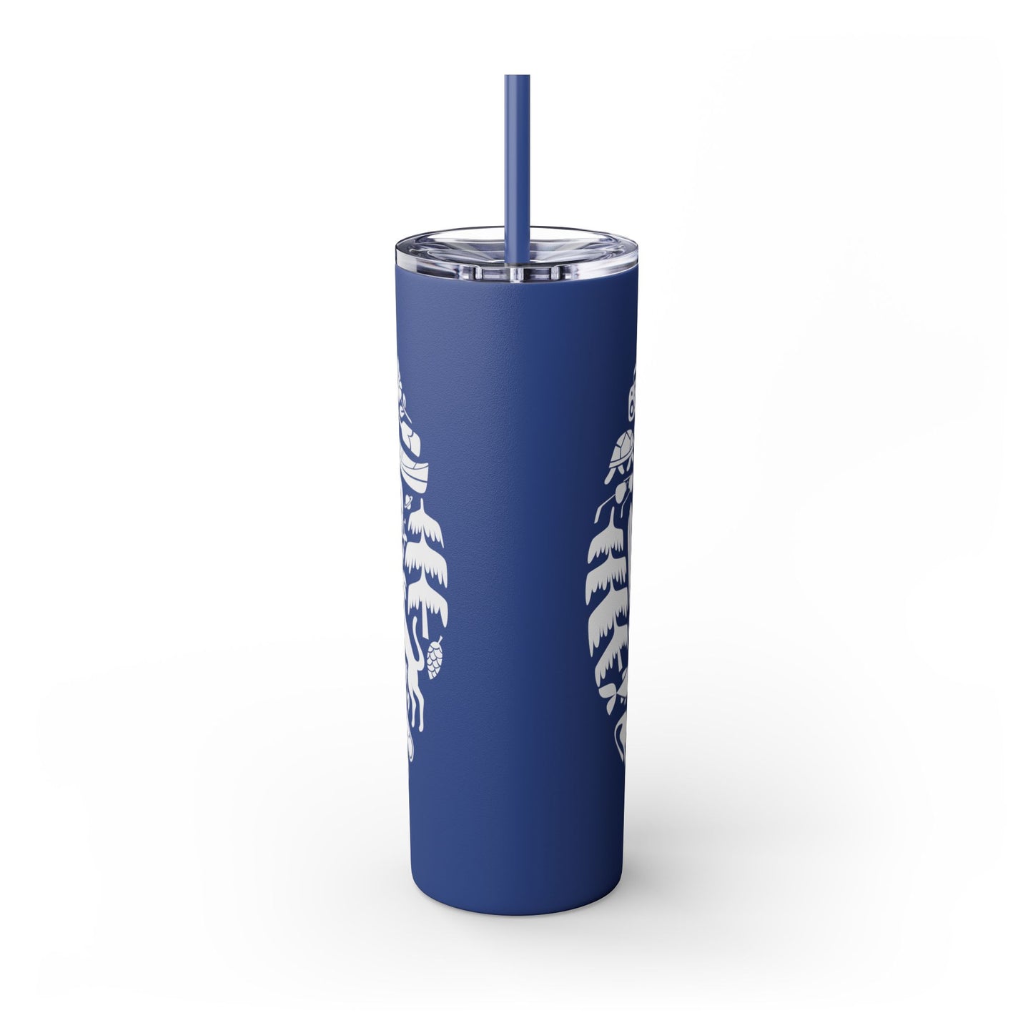 Camping Dogs Skinny Tumbler with Straw, 20oz