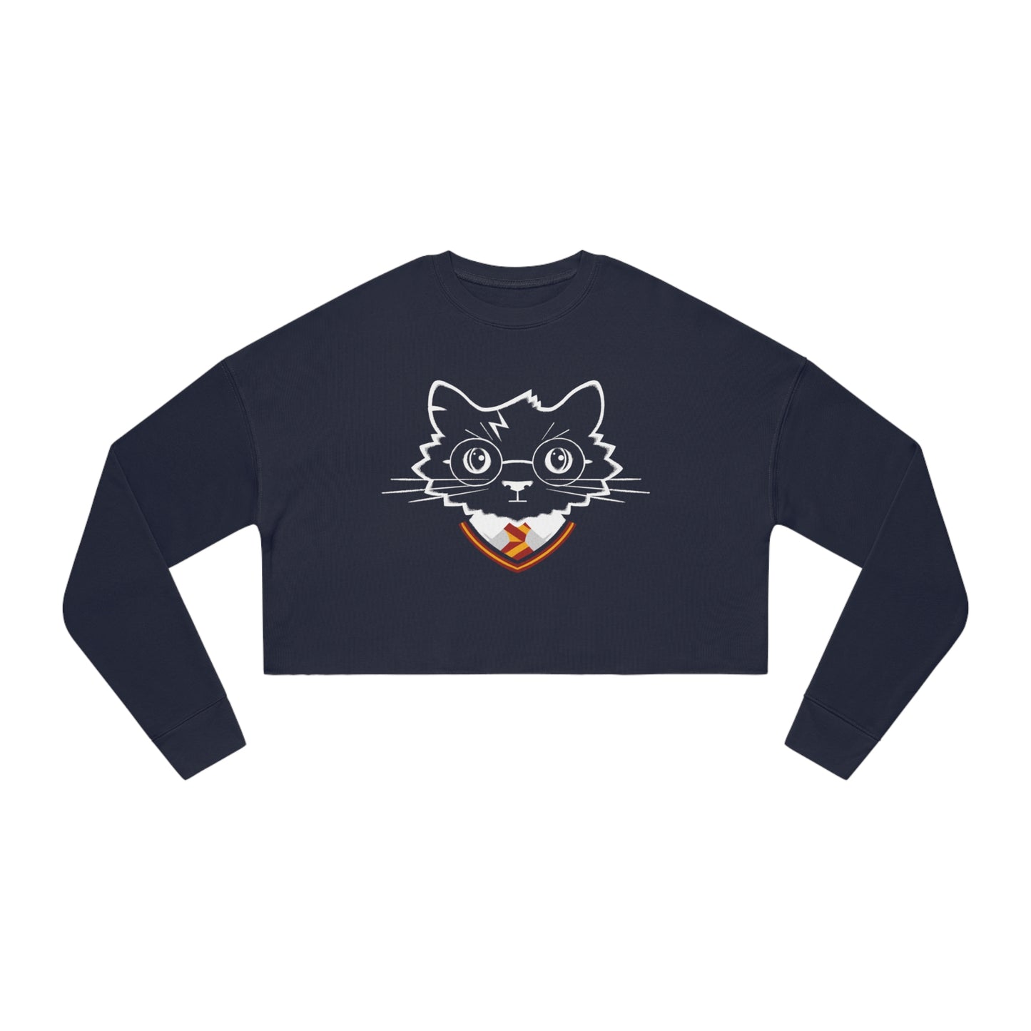 Wizard Cat Women's Cropped Sweatshirt