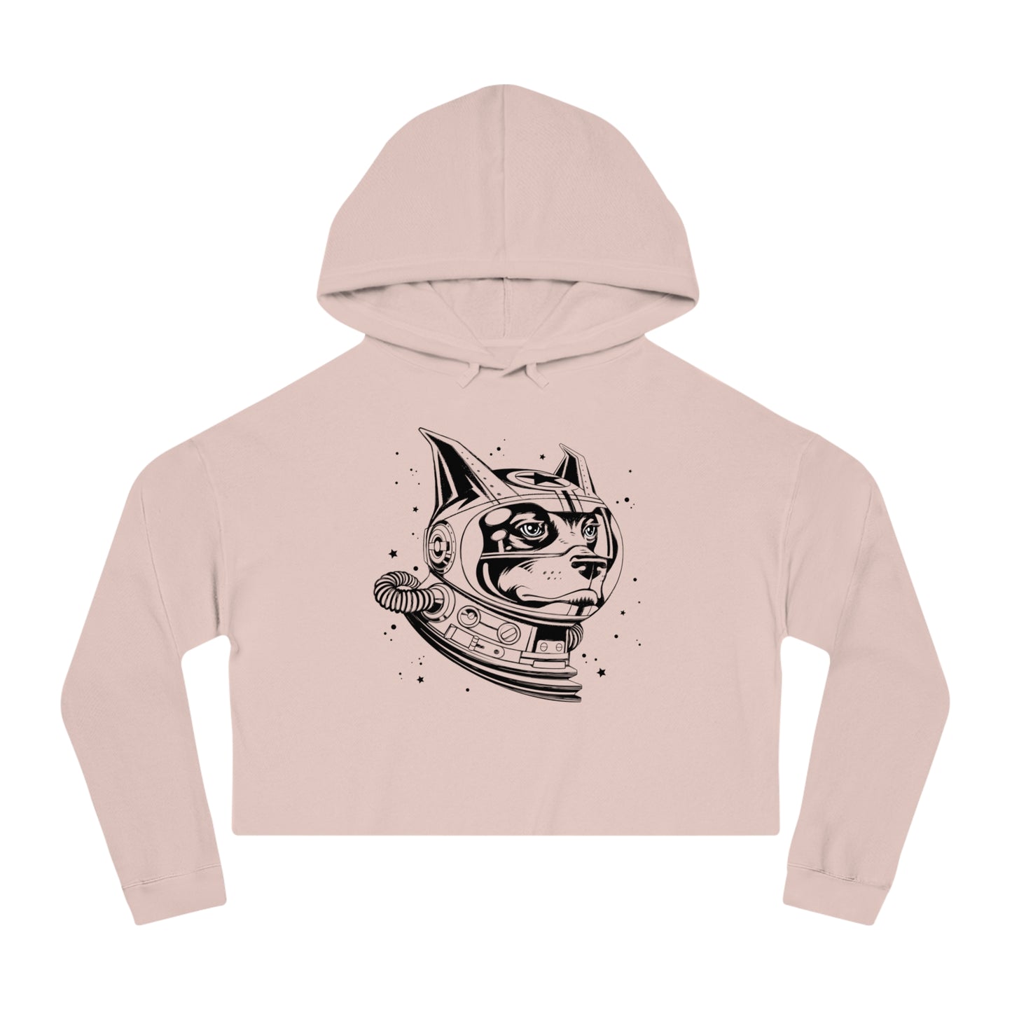 Space Dog Women’s Cropped Hooded Sweatshirt