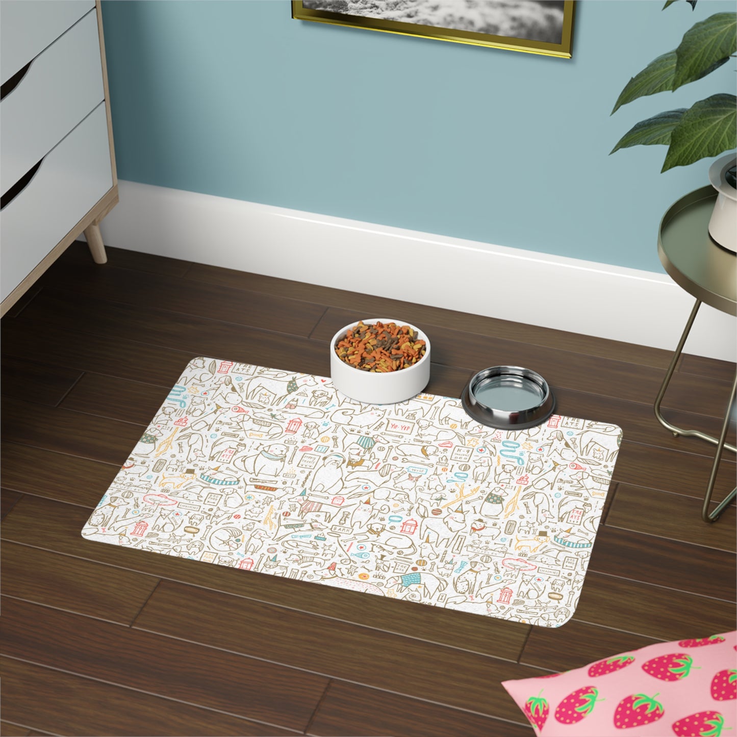 Playful Dogs Pet Food Mat (12x18)