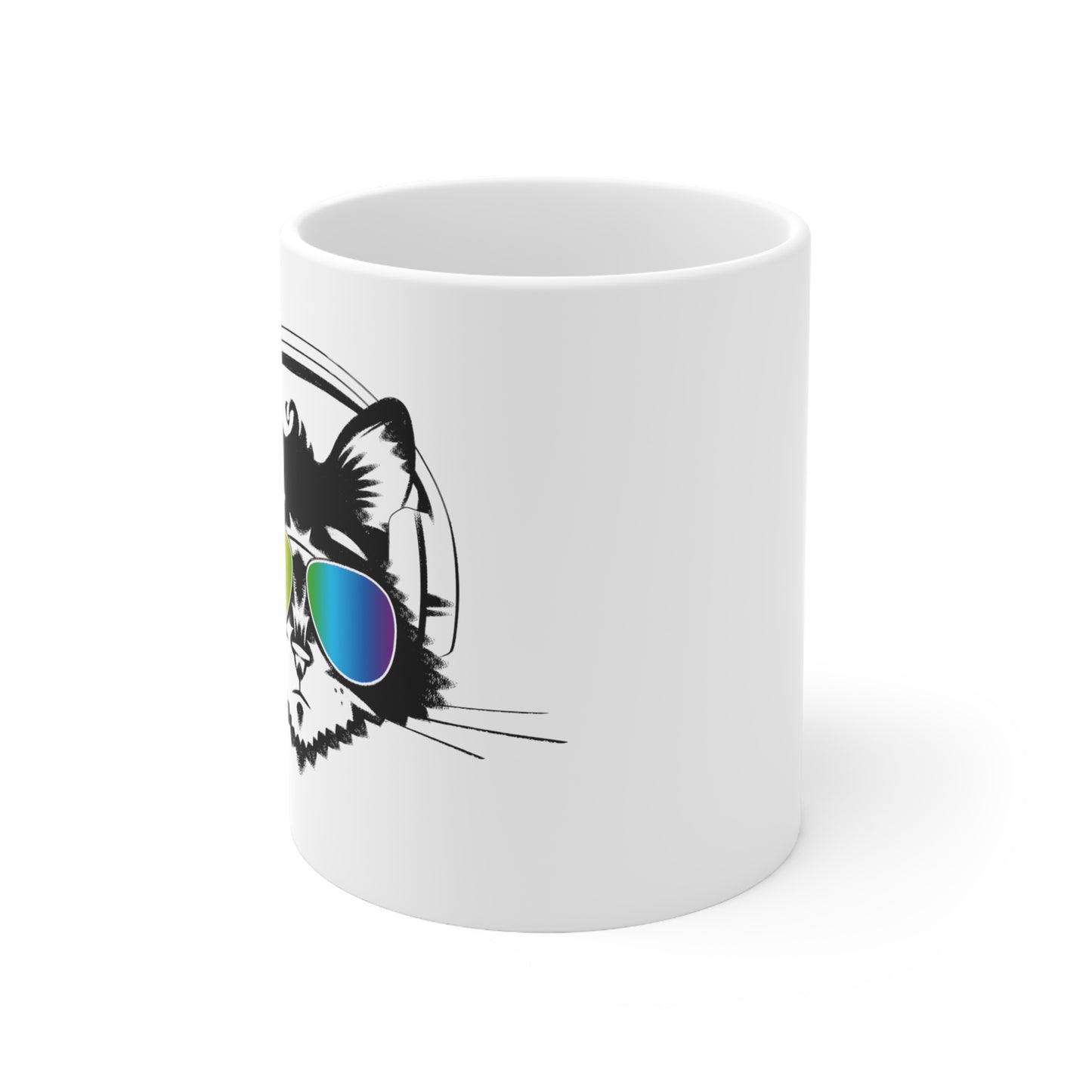 Music Cat Ceramic Mug 11oz