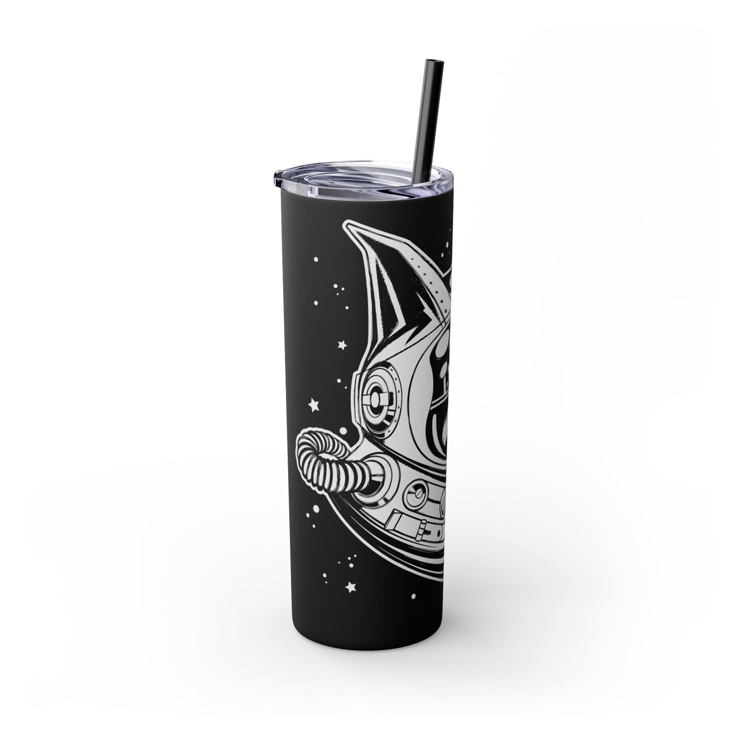 Space Dog Skinny Tumbler with Straw, 20oz