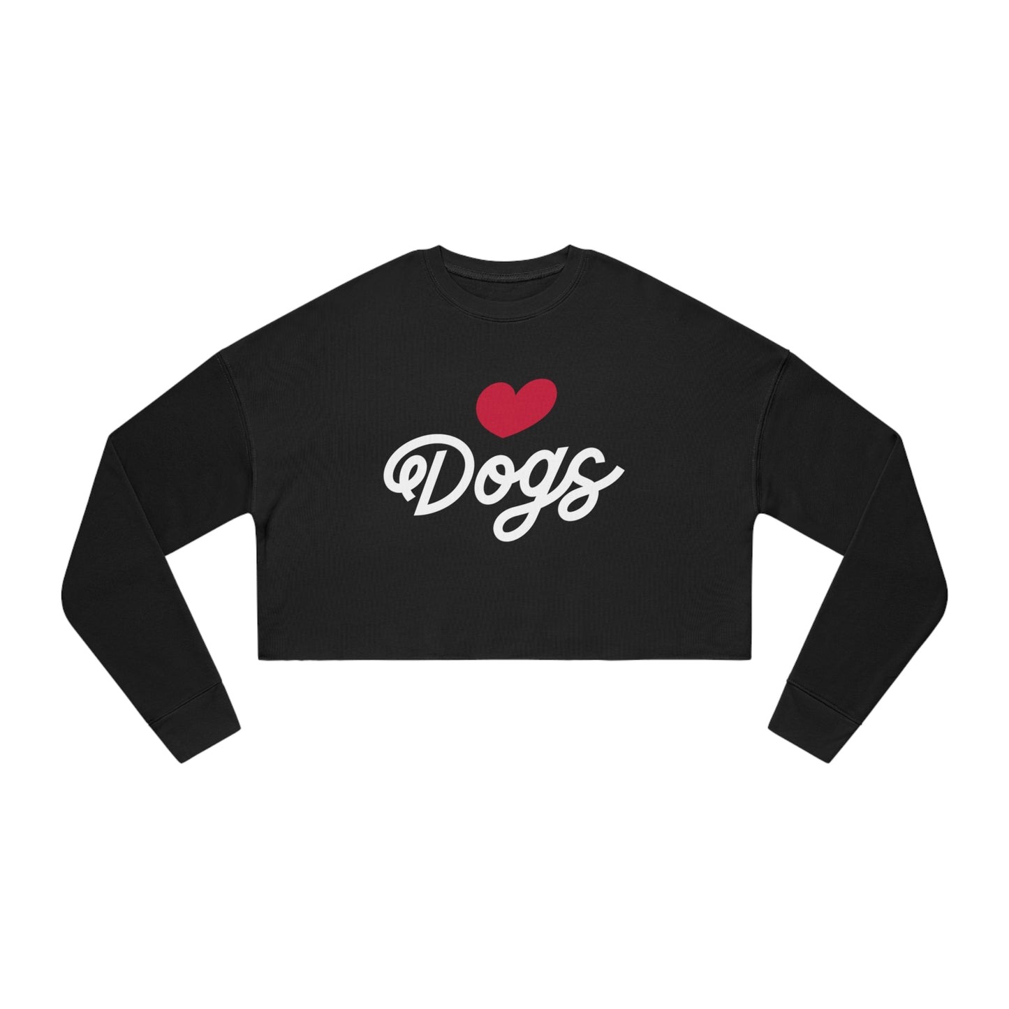 Love Dogs Script Women's Cropped Sweatshirt