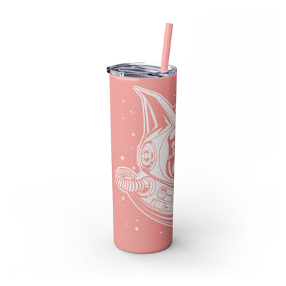 Space Dog Skinny Tumbler with Straw, 20oz