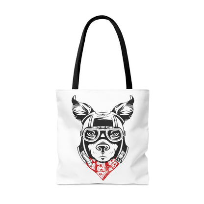 Motorcycle Dog Tote Bag