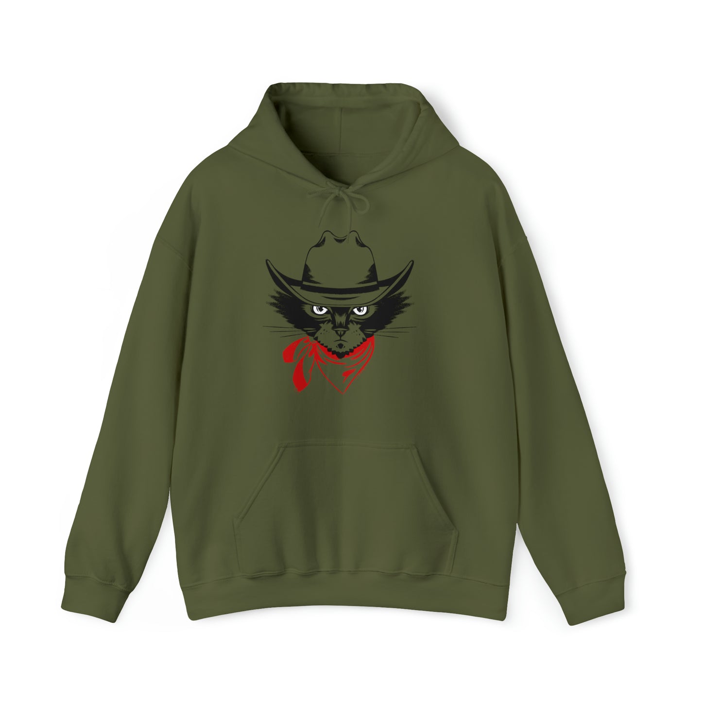 Cowboy Cat Men's Hooded Sweatshirt