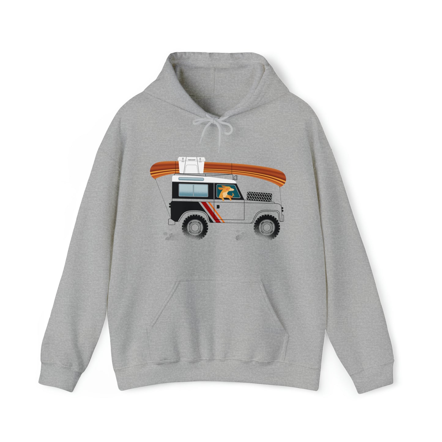 Land Rover Camping Dog Women's Hooded Sweatshirt