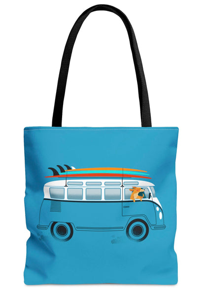 Surf Dog Tote Bag